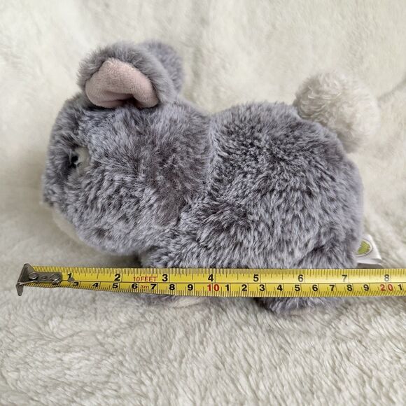 Animal Adventure Grey Baby Bunny Rabbit 7” Spring Easter Plush Toy - Picture 5 of 5